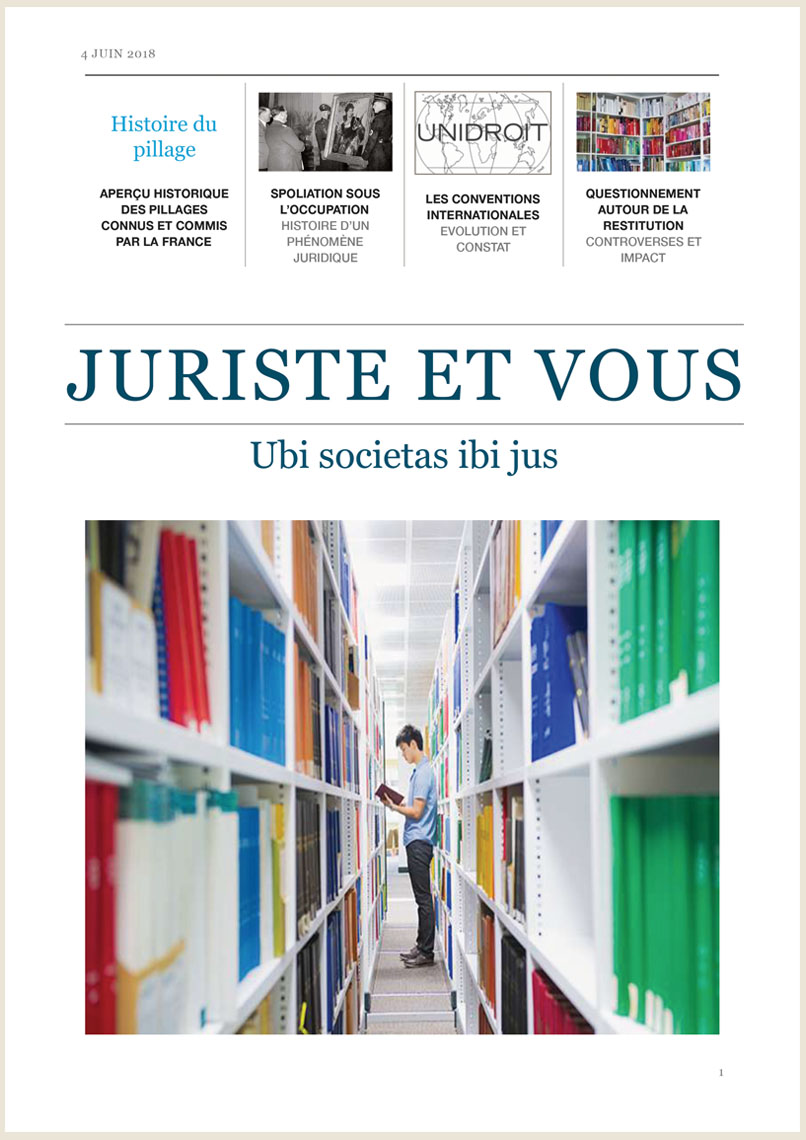 Visuel Magazine Juriste et vous 2018