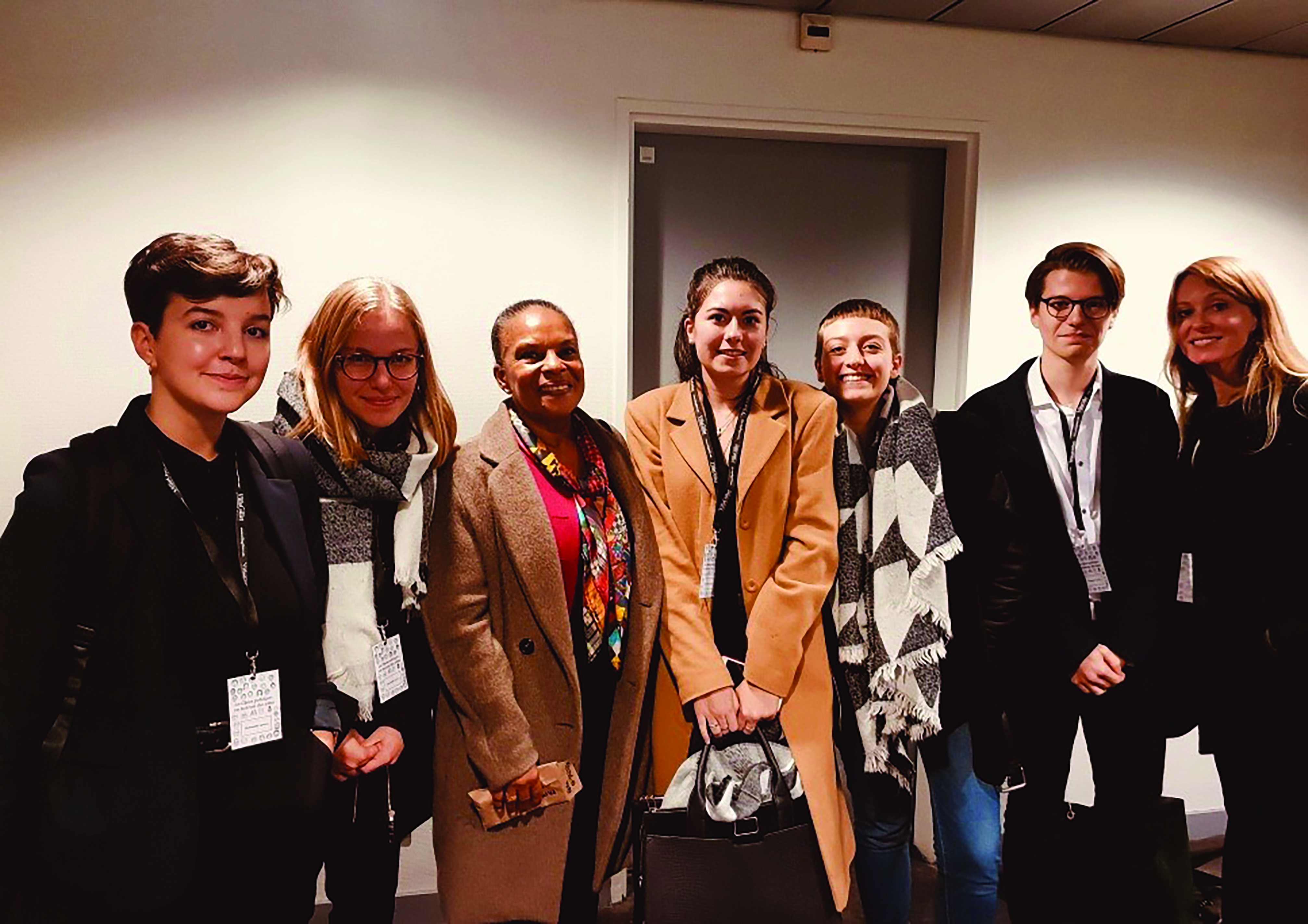 Taubira et etudiants lyon 3 collège de droit