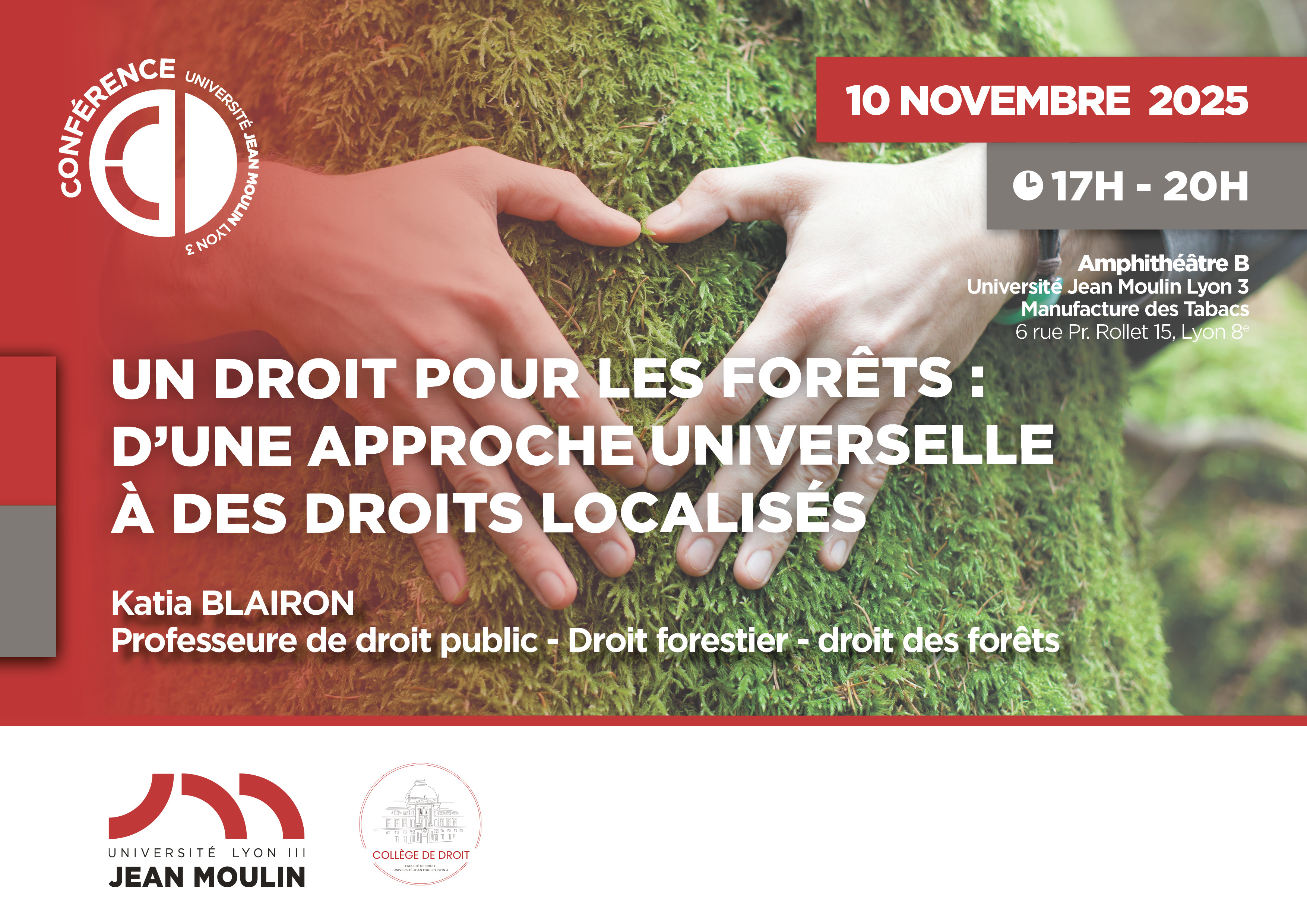Affiche conférence "Un droit pour les forêts"